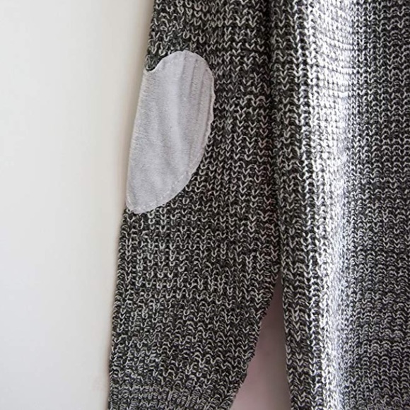 Gray Heart Patch Marled Sweater - Picture 6 of 8